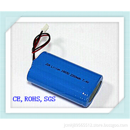 Lithium Ion 18650-2200mAh 7.4V Battery Pack for Audio, Loudspeaker, Power Bank, Lithium Ion Battery